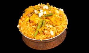 Aromatic vegetable biryani with basmati rice and mixed vegetables – Indian Bites in Lyons